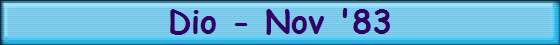 Dio - Nov '83