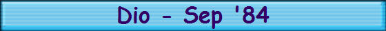 Dio - Sep '84