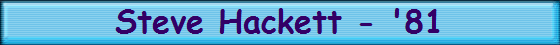 Steve Hackett - '81