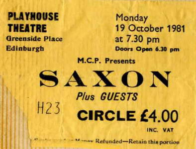 Saxon - Oct '81
