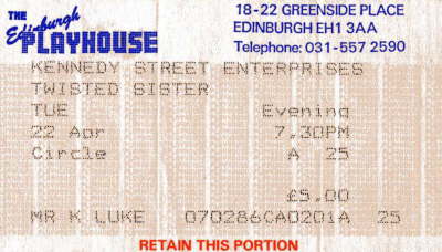 Twisted Sister - Apr '86