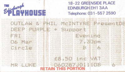 Deep Purple  - Mar '87